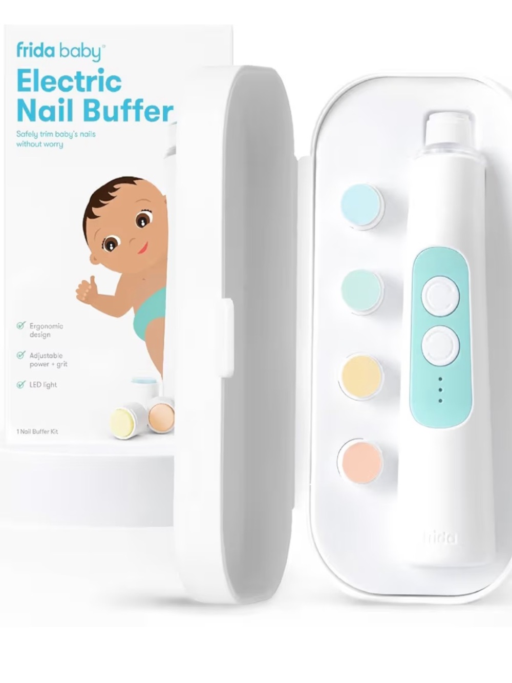 Frida Baby Electric Nail Buffer | Safe + Easy Baby Nail File,